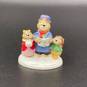 Forest Friends Caroling Trio Figurine 2.25" Christmas Mantle Shelf Decor